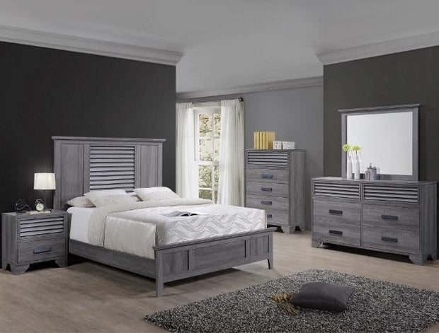 Sarter Gray Panel Bedroom Set [FREE CHEST]
