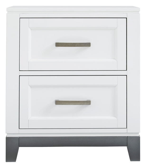 Brynburg White Two Drawer Nightstand