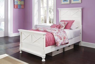 Kaslyn White Twin Panel Bed