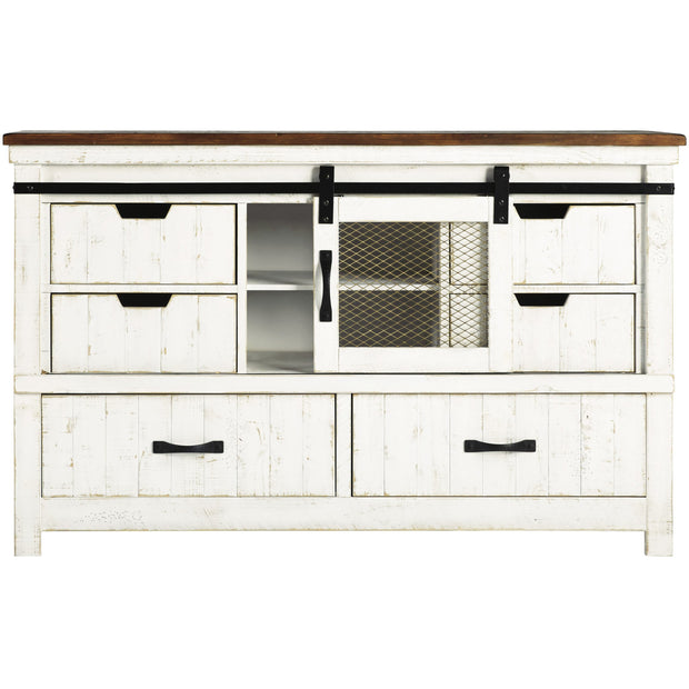 Wystfield White/Brown Dresser by Ashley Wystfield White/Brown Dresser by Ashley