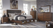 Ralene Medium Brown Storage Upholstered Panel Bedroom Set
