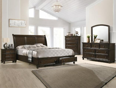 Lara Brown Queen Storage Platform Bed