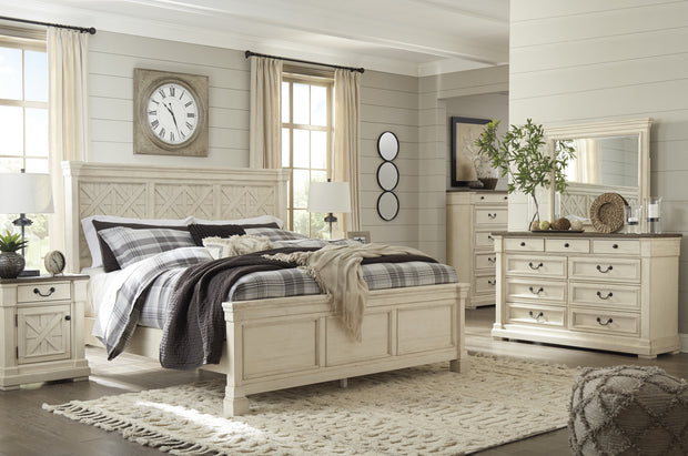 Bolanburg Antique White Louvered Panel Bedroom Set