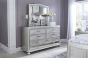 Coralayne Gray Upholstered Panel Bedroom Set