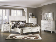 Prentice White Footboard Storage Sleigh Bedroom Set