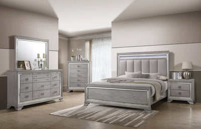 Vail Gray LED Panel Bedroom Set