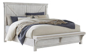 Brashland White Bench Panel Bedroom Set