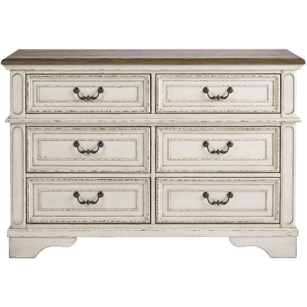 Realyn Chipped White Youth Dresser