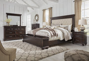 Brynhurst Dark Brown Upholstered Storage Bedroom Set