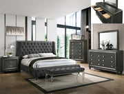 Giovani Dark Gray Panel Bedroom Set