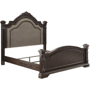 Wellsbrook Dark Brown King Upholstered Panel Bed | B806