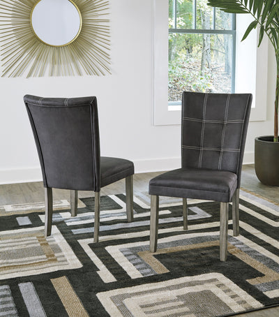 Dontally Gray/Brown Side Chair, Set of 2