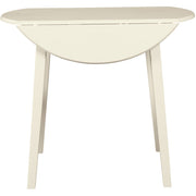 Slannery White Drop Leaf Dining Table