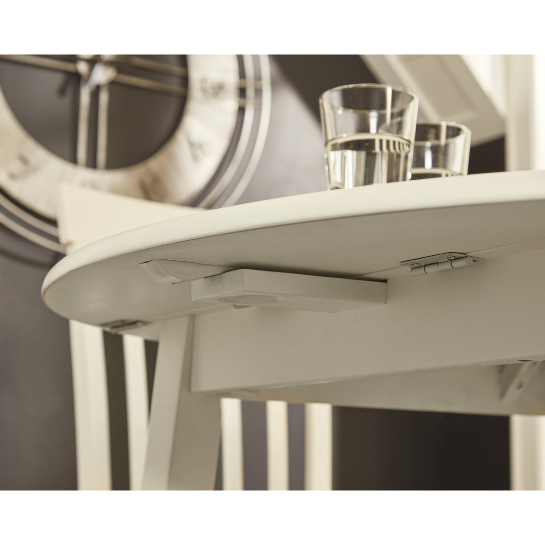 Slannery White Drop Leaf Dining Table