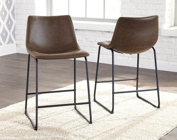 Centiar Brown Counter Height Chair, Set of 2