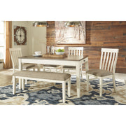 Bardilyn Antique White/Brown Dining Set