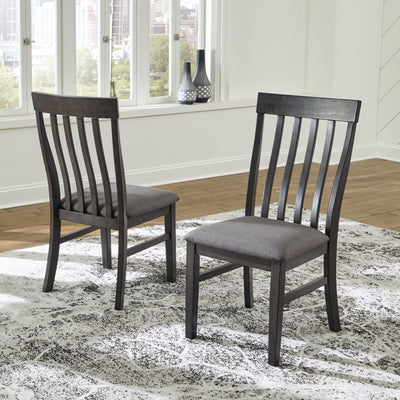 Luvoni Charcoal Side Chair, Set of 2