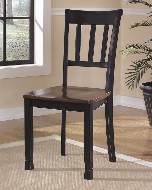 Owingsville Black/Brown Side Chair, Set of 2