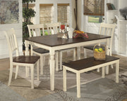 Whitesburg Brown/Cottage White Rectangular Dining Room Set
