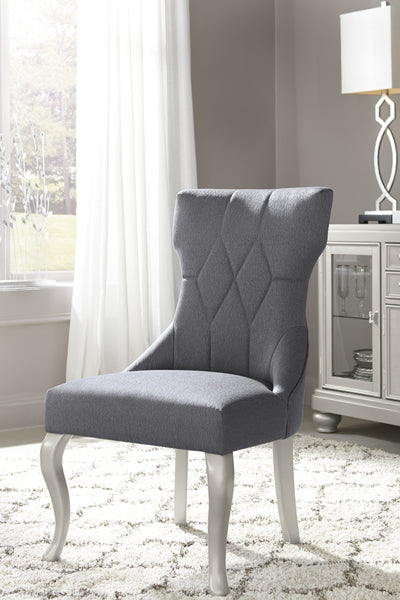 Coralayne Dark Gray Side Chair, Set of 2