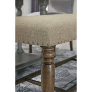Lettner Gray/Brown Upholstered Bench