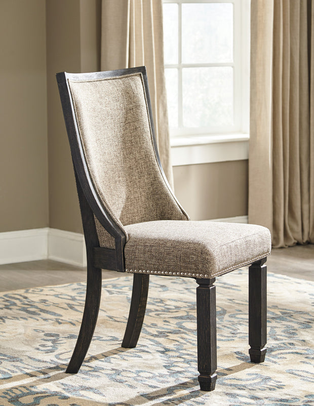 Tyler Creek Black/Grayish Brown Upholstered Side Chair, Set of 2