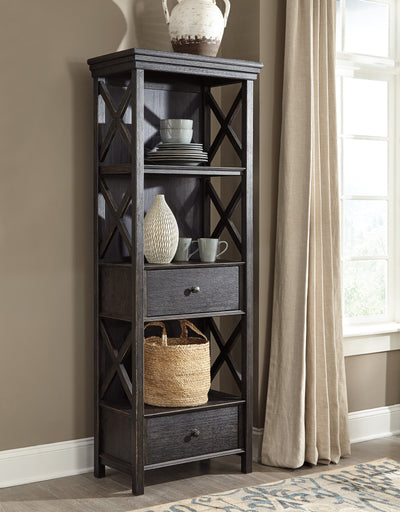 Tyler Creek Black/Gray Display Cabinet