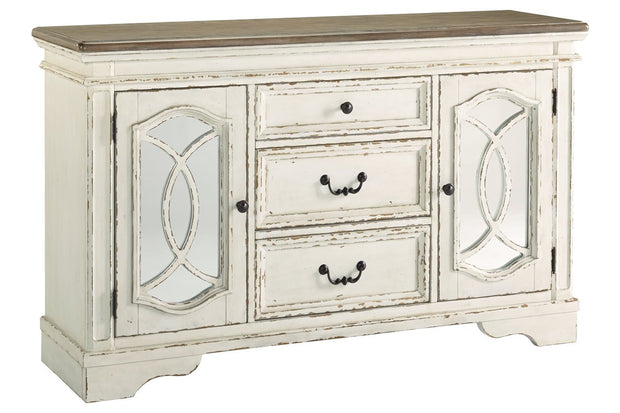 Realyn Chipped White Dining Server