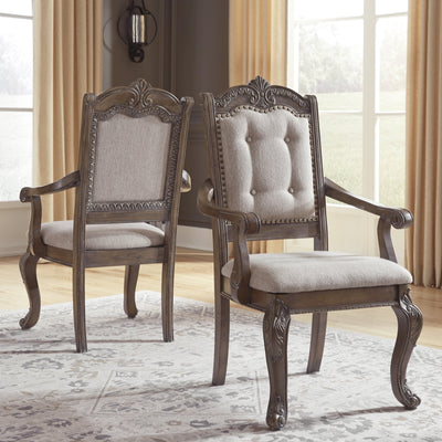 Charmond Brown Arm Chair, Set of 2