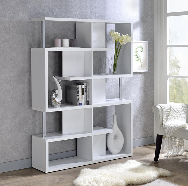 Oleisa White Bookcase