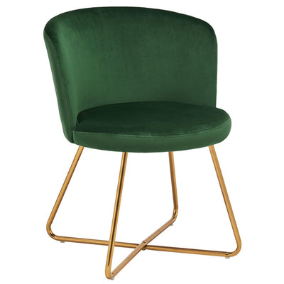 Alexa Green Velvet Accent Chair, Set of 2