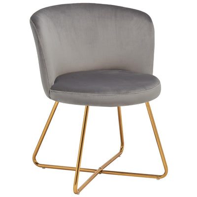 Alexa Gray Velvet Accent Chair, Set of 2