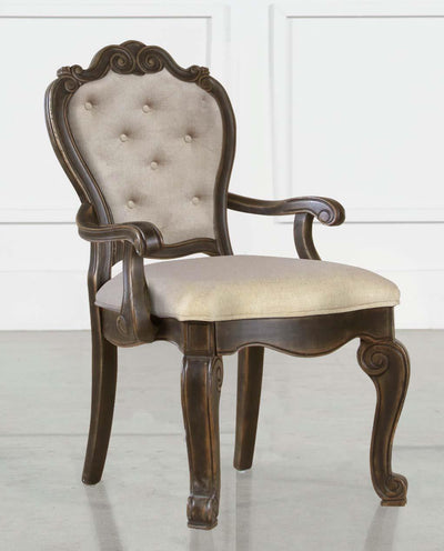 Bordeaux Espresso Arm Chair, Set of 2