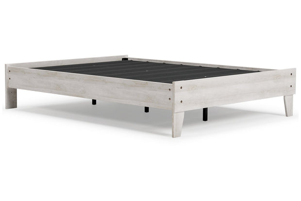 Shawburn White/Dark Charcoal Gray Full Platform Bed