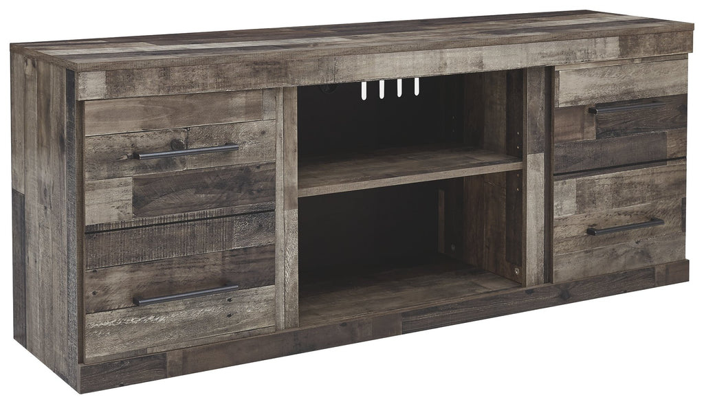 Derekson Multi Gray RTA Large TV Stand w/Fireplace Option