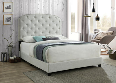 Blake Light Gray Queen Upholstered Bed
