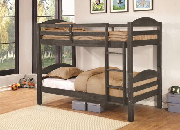 Lily Gray Twin over Twin Bunk Bed