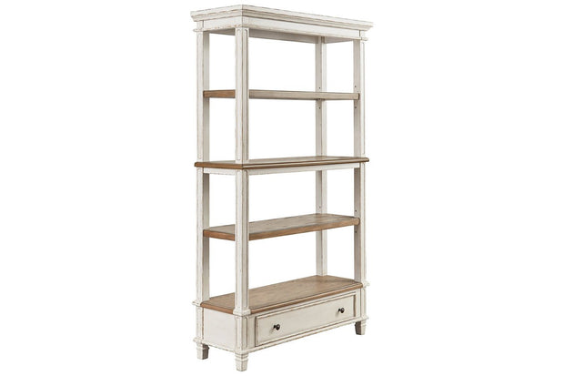 Realyn Brown/White 75" Bookcase