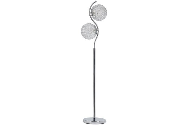 Winter Clear/Silver Finish Floor Lamp