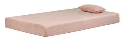 iKidz 7" Pink Memory Foam Firm Twin Mattress and Pillow