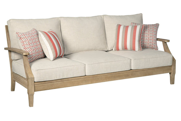 Clare View Beige Sofa with Cushion