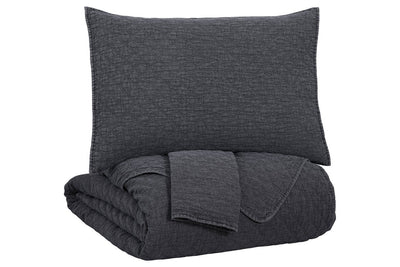 Ryter Charcoal 3-Piece King Coverlet Set