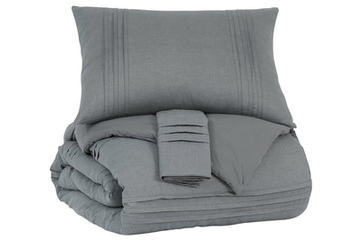 Mattias Gray 3-Piece Queen Comforter Set