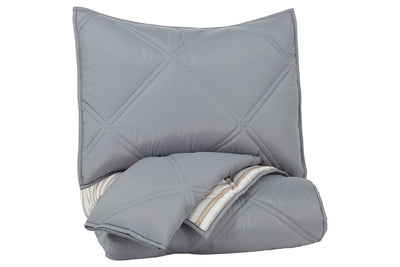 Rhey Tan/Brown/Gray 2-Piece Twin Comforter Set