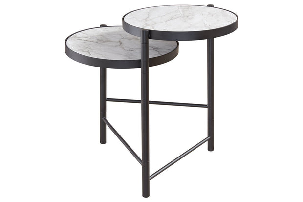 Plannore Black/White End Table