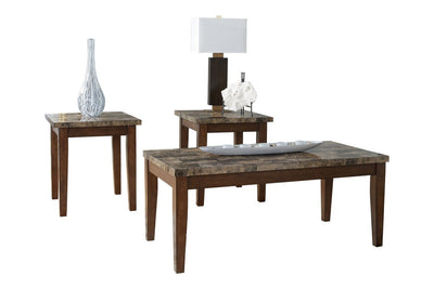Theo Warm Brown Table (Set of 3)