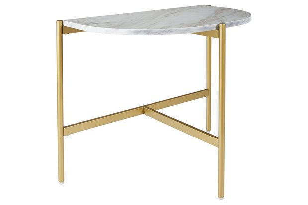 Wynora White/Gold Chairside End Table