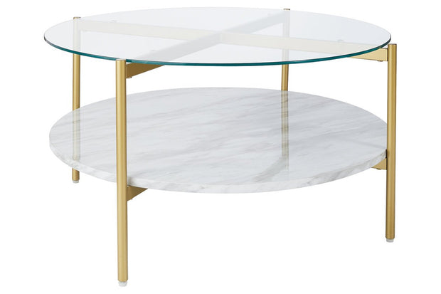 Wynora White/Gold Coffee Table