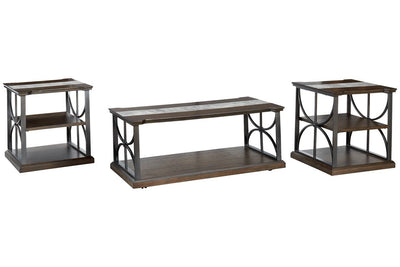 Carisbry Brown/Gray Table (Set of 3)