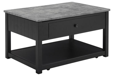 Ezmonei Black/Gray Coffee Table with Lift Top